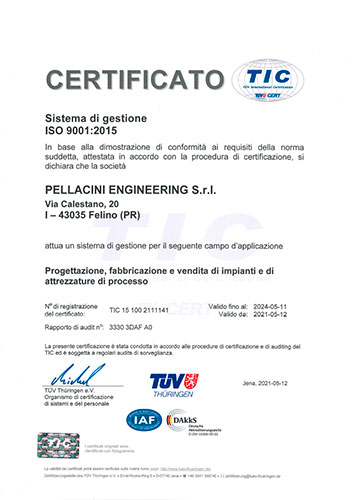 Certificazione ISO 9001:2015